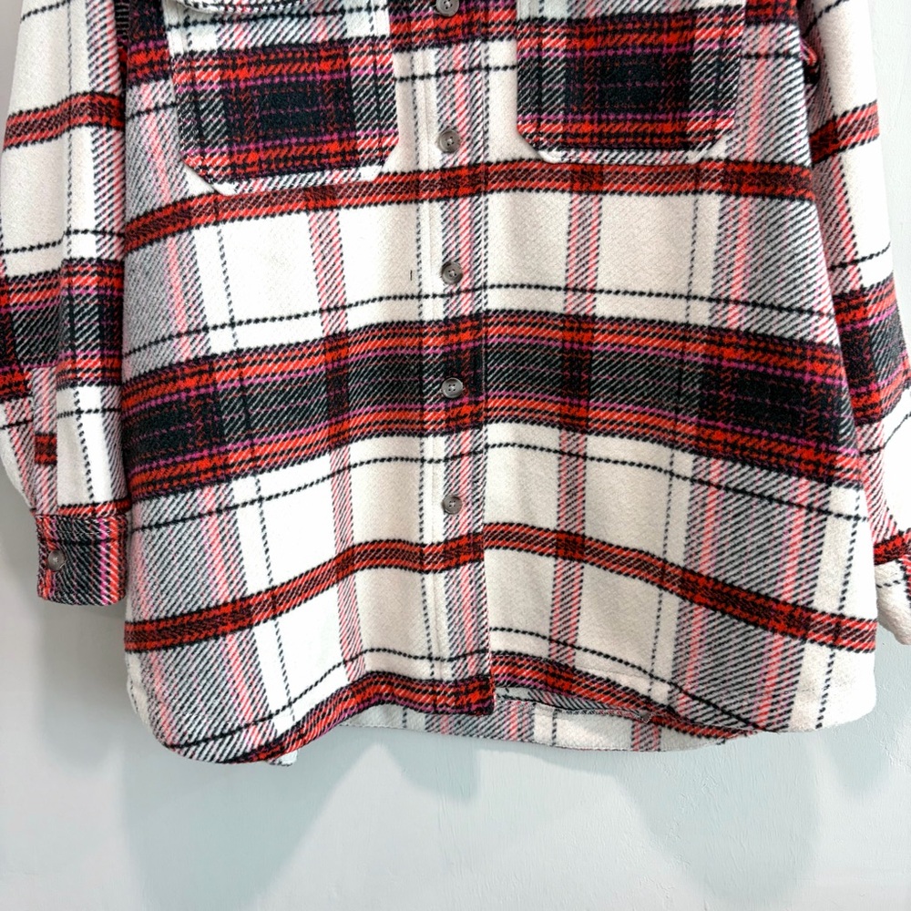 Universal Thread Plaid Button Down Shacket Jacket - image 5